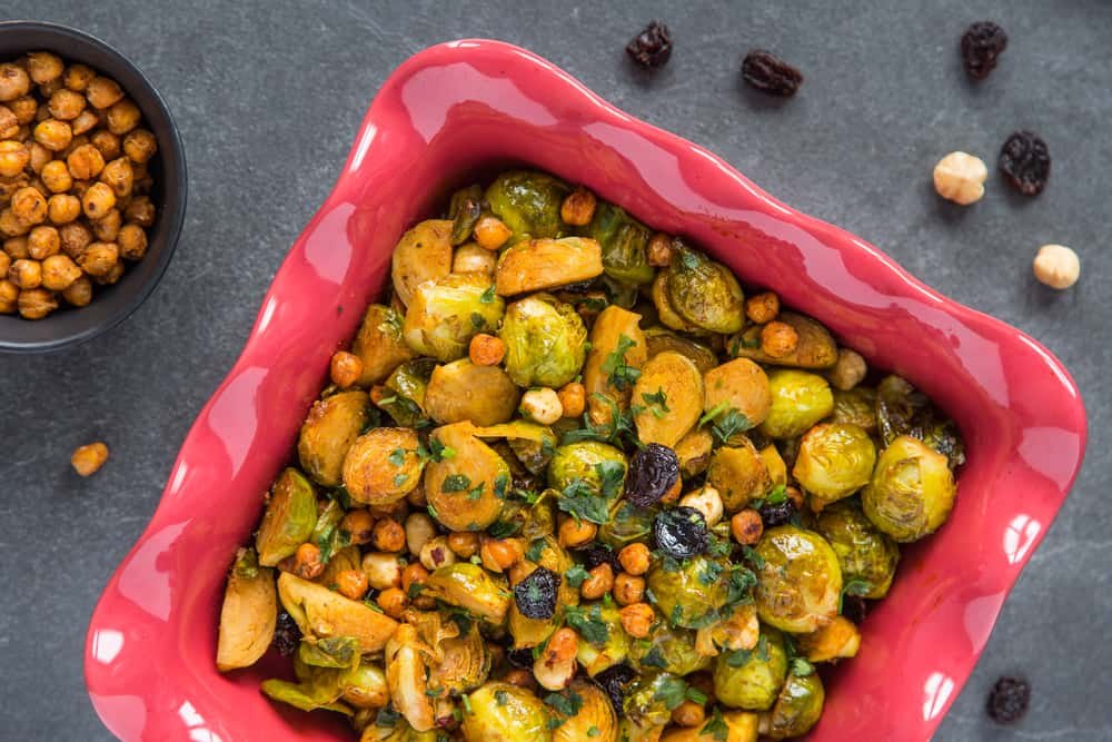 Brussels Sprout and Chickpea Bowl with Fennel Salad